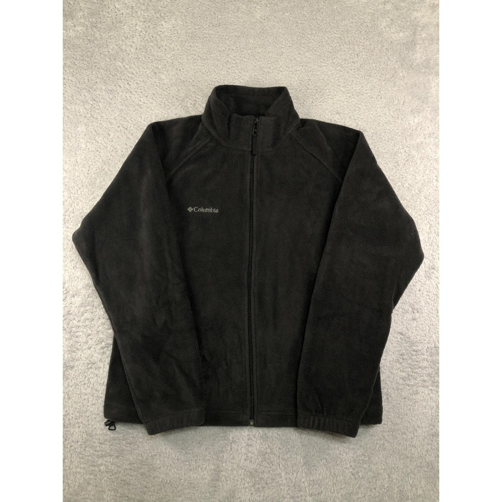 Columbia Jacket Womens XL Black Fleece Full Zip Long Sleeve